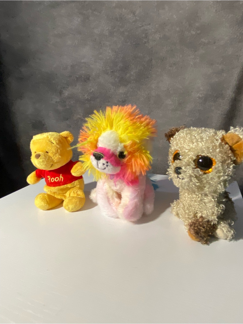 Winne The Pooh plushie Lion And a Dog